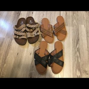 Lot of 3 women’s sandals size 8 universal thread